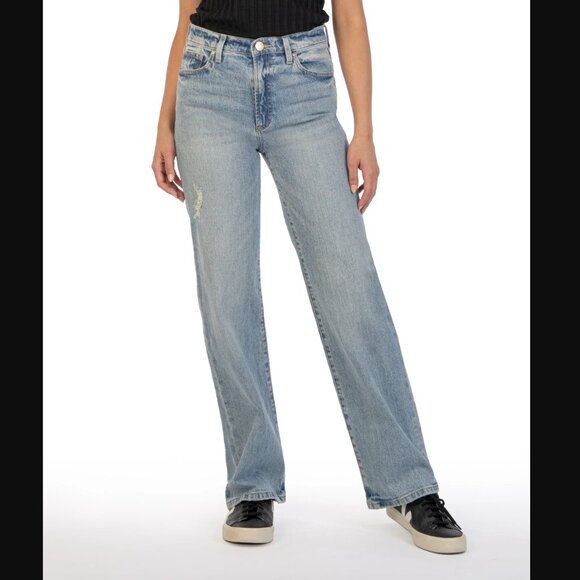 KUT From the Kloth Miller High Rise Wide Leg Jean - Candescent - 2 - Picture 1 of 9